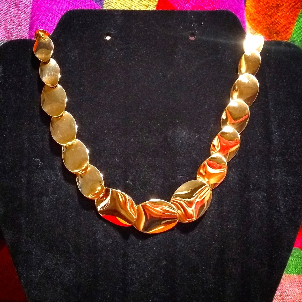 Vintage Nina Ricci Avon Gold Statement Necklace